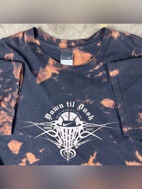 Vintage Nike T-Shirt Large Y2K Tribal Print Grungecore Basketball Sportswear Tee